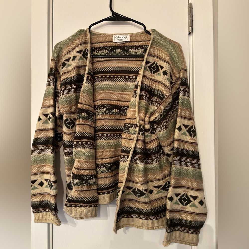 Pattern Cardigan Sweater